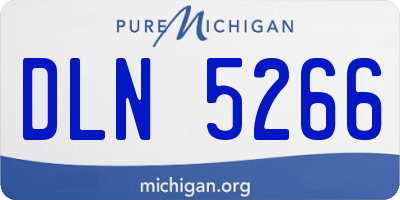 MI license plate DLN5266