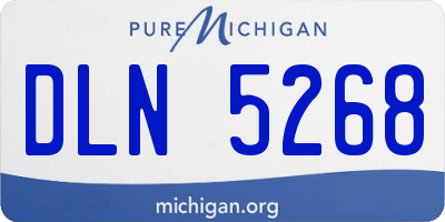 MI license plate DLN5268