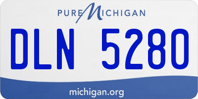 MI license plate DLN5280