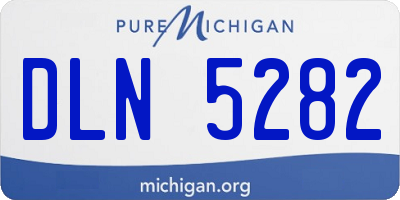 MI license plate DLN5282