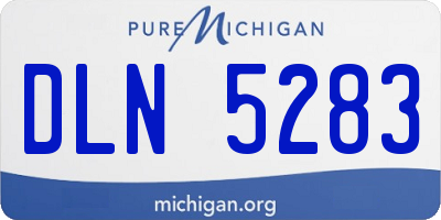 MI license plate DLN5283