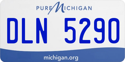 MI license plate DLN5290