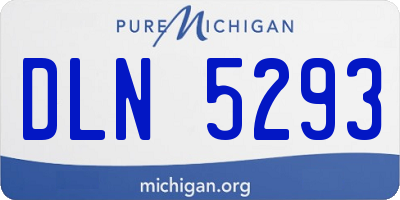 MI license plate DLN5293
