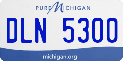 MI license plate DLN5300