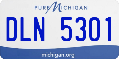 MI license plate DLN5301