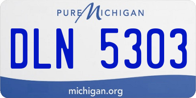 MI license plate DLN5303