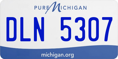 MI license plate DLN5307