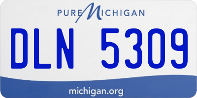 MI license plate DLN5309