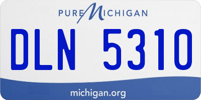 MI license plate DLN5310