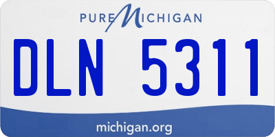 MI license plate DLN5311