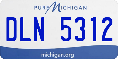 MI license plate DLN5312