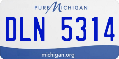 MI license plate DLN5314