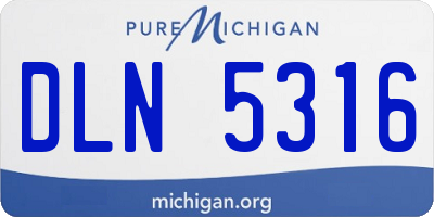 MI license plate DLN5316