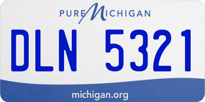 MI license plate DLN5321