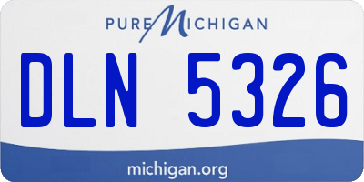 MI license plate DLN5326