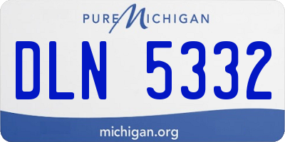 MI license plate DLN5332
