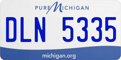 MI license plate DLN5335