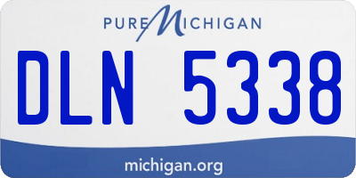 MI license plate DLN5338