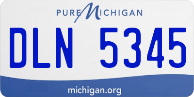 MI license plate DLN5345