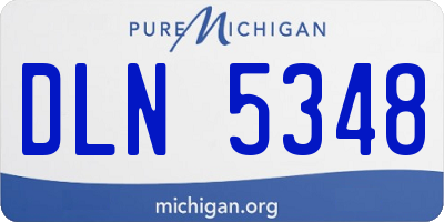 MI license plate DLN5348