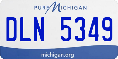 MI license plate DLN5349