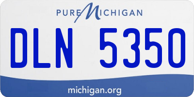 MI license plate DLN5350