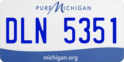 MI license plate DLN5351