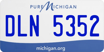 MI license plate DLN5352