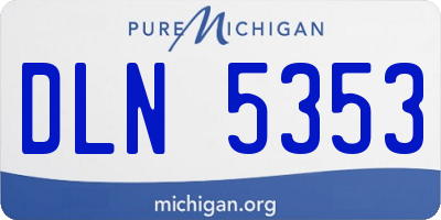 MI license plate DLN5353