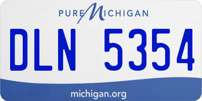MI license plate DLN5354