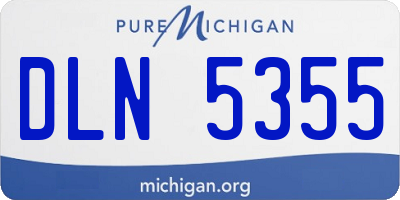 MI license plate DLN5355