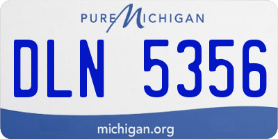 MI license plate DLN5356