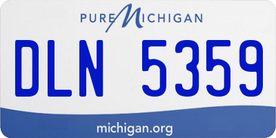 MI license plate DLN5359
