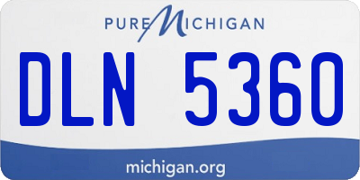 MI license plate DLN5360