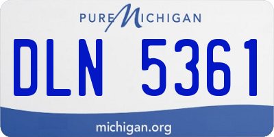 MI license plate DLN5361