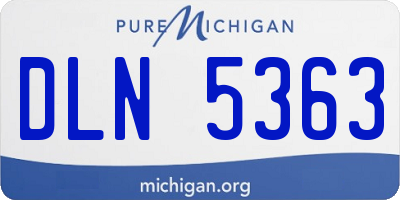 MI license plate DLN5363