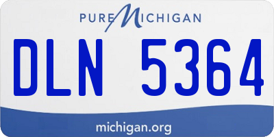 MI license plate DLN5364