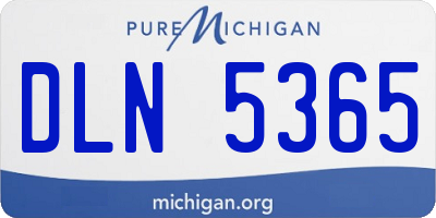 MI license plate DLN5365