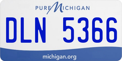 MI license plate DLN5366