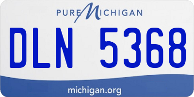 MI license plate DLN5368