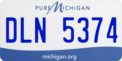 MI license plate DLN5374