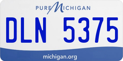MI license plate DLN5375