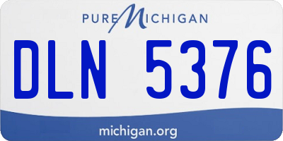 MI license plate DLN5376