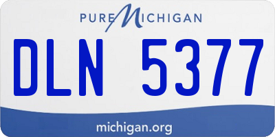 MI license plate DLN5377