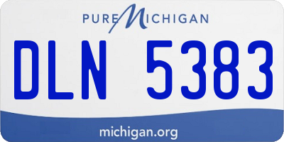 MI license plate DLN5383