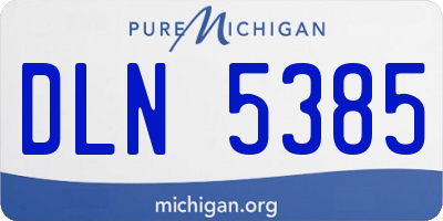 MI license plate DLN5385