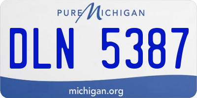 MI license plate DLN5387