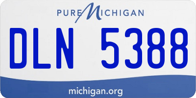 MI license plate DLN5388