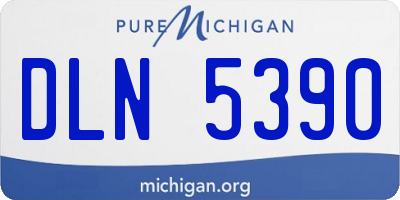 MI license plate DLN5390