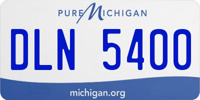 MI license plate DLN5400